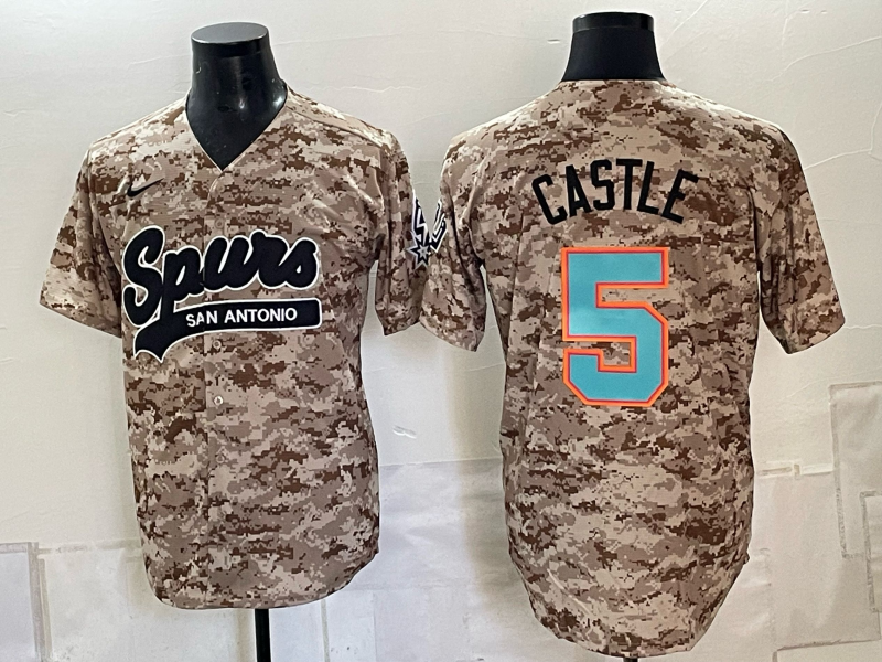 Men San Antonio Spurs #5 Castle camo Nike 2026 NBA Jersey 101902->->NBA Jersey
